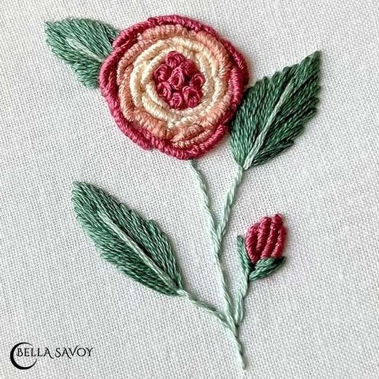 flower made of the bullion stitch