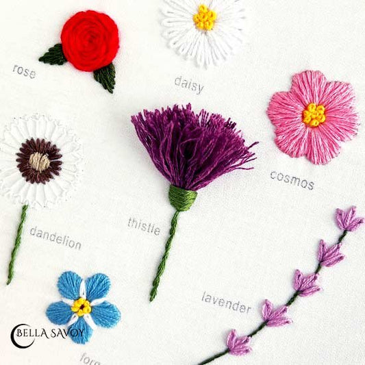 Flower Embroidery Stitch Along Part 1